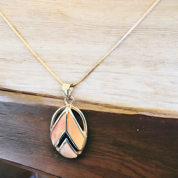 Pink Opal Rose Gold Over Sterling Silver Pendant & 18KGP Chain - Picture 3 of 8